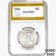 1936 Walking Liberty Half Dollar PGA MS65