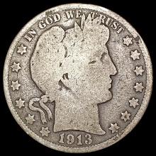 1913 Barber Half Dollar NICELY CIRCULATED