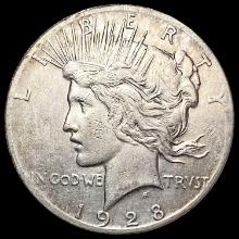 1928 Silver Peace Dollar CLOSELY UNCIRCULATED