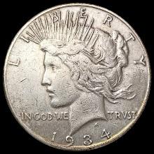 1934-S Silver Peace Dollar CLOSELY UNCIRCULATED