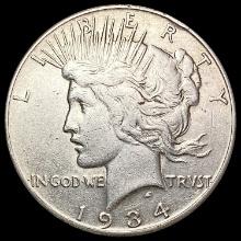 1934-S Silver Peace Dollar CLOSELY UNCIRCULATED