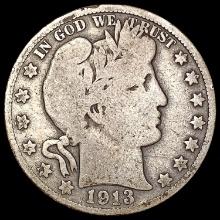 1913 Barber Half Dollar NICELY CIRCULATED