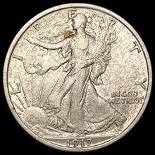 1917 Walking Liberty Half Dollar CHOICE AU