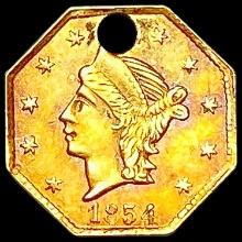 1854 Liberty Head California Gold Quarter HIGH GRADE