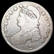 1824 Capped Bust Half Dollar NICELY CIRCULATED