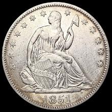 1851-O Seated Liberty Half Dollar CLOSELY UNCIRCULATED