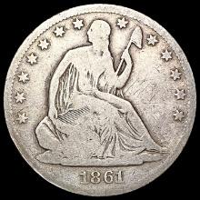 1861-S Seated Liberty Half Dollar NICELY CIRCULATED