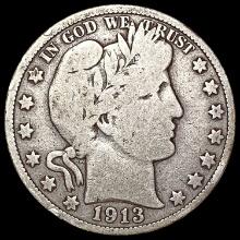 1913 Barber Half Dollar NICELY CIRCULATED