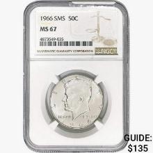 1966 Kennedy Half Dollar NGC MS67 SMS