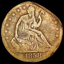 1858-O Seated Liberty Half Dollar NICELY CIRCULATED