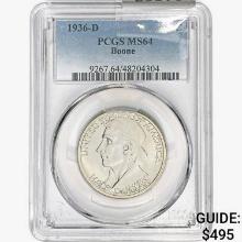 1936-D Boone Half Dollar PCGS MS64