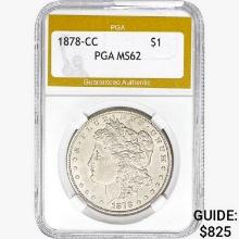 1878-CC Morgan Silver Dollar PGA MS62