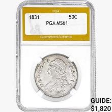 1831 Capped Bust Half Dollar PGA MS61