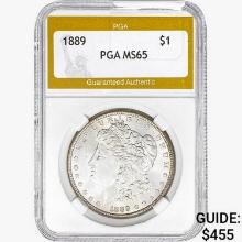 1889 Morgan Silver Dollar PGA MS65