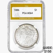 1886 Morgan Silver Dollar PGA MS64