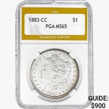 1883-CC Morgan Silver Dollar PGA MS65