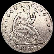 1855-O Arrows Seated Liberty Half Dollar CLOSELY UNCIRCULATED