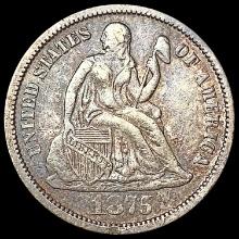 1875-CC Seated Liberty Dime LIGHTLY CIRCULATED