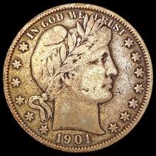 1901 Barber Half Dollar LIGHTLY CIRCULATED