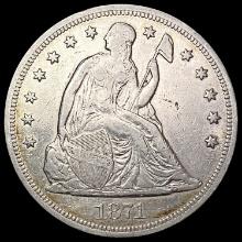 1871 Seated Liberty Dollar CLOSELY UNCIRCULATED