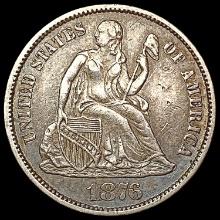 1876-CC Seated Liberty Dime CLOSELY UNCIRCULATED