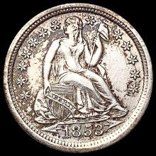 1853 Arrows Seated Liberty Dime CLOSELY UNCIRCULATED