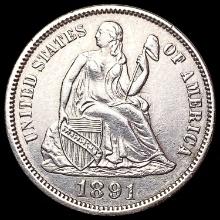 1891 Seated Liberty Dime UNCIRCULATED