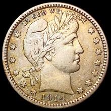 1914 Barber Quarter NEARLY UNCIRCULATED