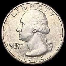 1934-D Washington Silver Quarter CLOSELY UNCIRCULATED