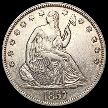 1857 Seated Liberty Half Dollar CLOSELY UNCIRCULATED