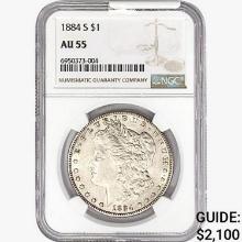 1884-S Morgan Silver Dollar NGC AU55