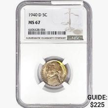 1940-D Jefferson Nickel NGC MS67