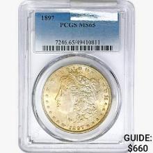 1897 Morgan Silver Dollar PCGS MS65