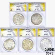 1926-S [5] Silver Peace Dollar ANACS AU