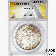 1900-O Morgan Silver Dollar ANACS MS63