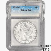 1891-O Morgan Silver Dollar ICG AI50