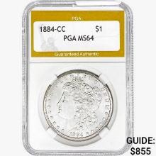 1884-CC Morgan Silver Dollar PGA MS64