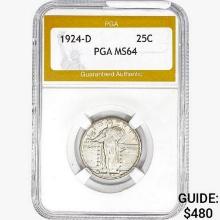 1924-D Standing Liberty Quarter PGA MS64