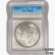 1880-O Morgan Silver Dollar ICG MS62