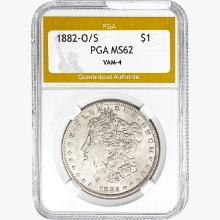 1882-O/S Morgan Silver Dollar PGA MS62 VAM-4