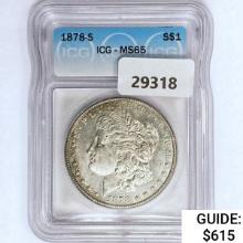 1878-S Morgan Silver Dollar ICG MS65