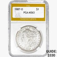 1887-O Morgan Silver Dollar PGA MS63