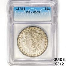 1878-S Morgan Silver Dollar ICG MS63