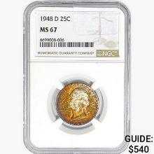 1948-D Washington Silver Quarter NGC MS67