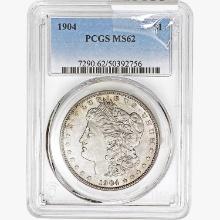 1904 Morgan Silver Dollar PCGS MS62