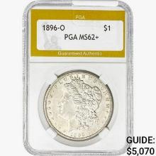 1896-O Morgan Silver Dollar PGA MS62+