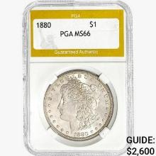 1880 Morgan Silver Dollar PGA MS66