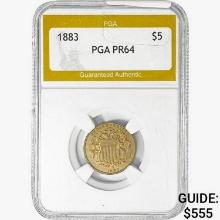 1883 Shield Nickel PGA PR64