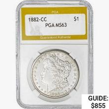 1882-CC Morgan Silver Dollar PGA MS63