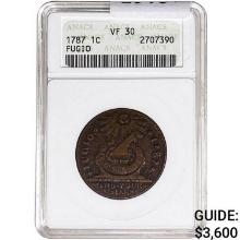 1787 U.S. Fugio Cent ANACS VF30